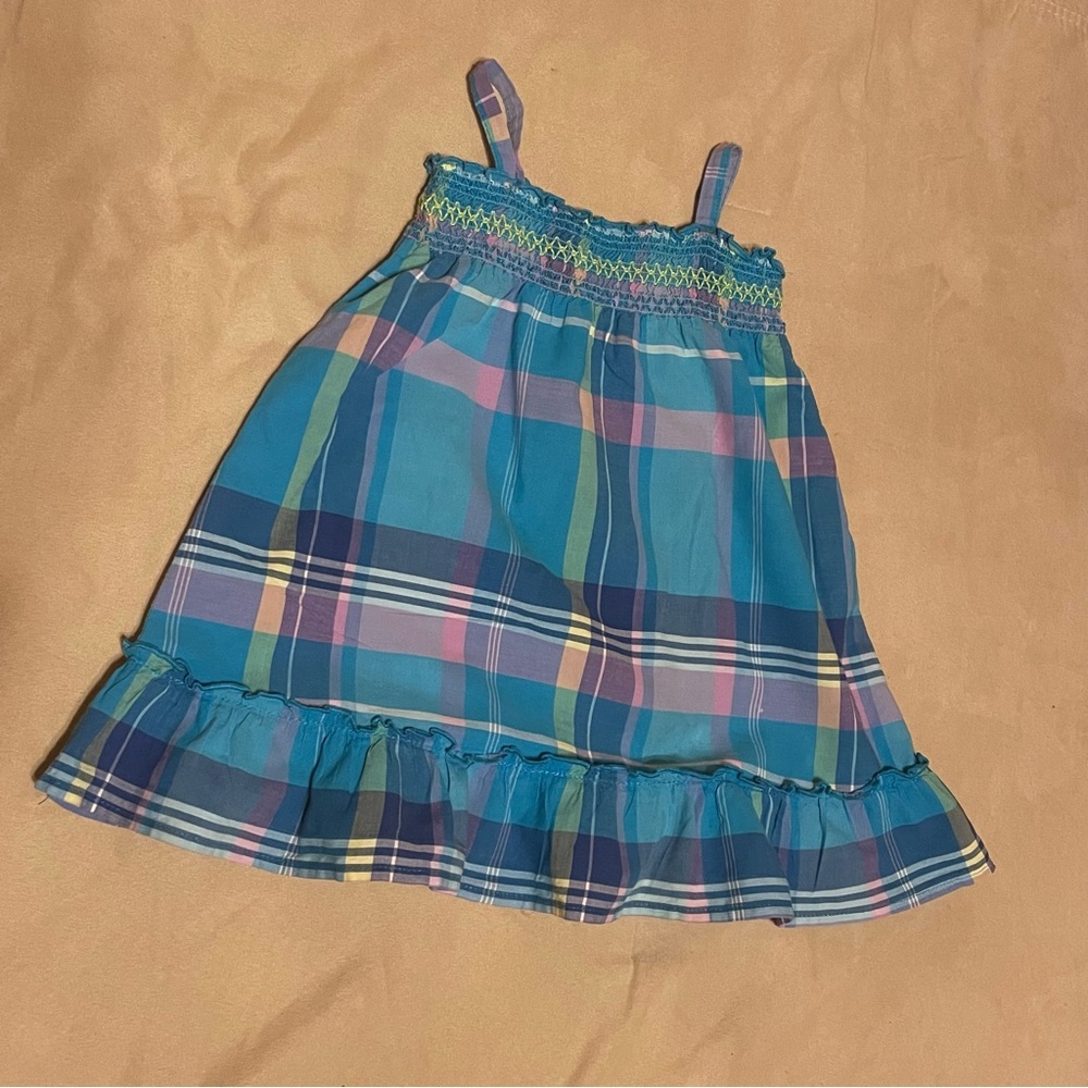 Oshkosh B’gosh Girl Plaid Dress 12 Months Summer